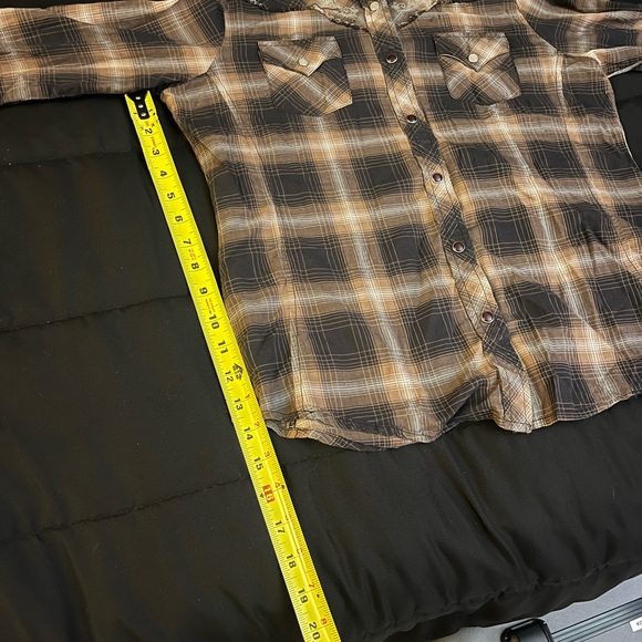 Bit & Bridle Brown & Black Snap Shirt - Picture 11 of 15